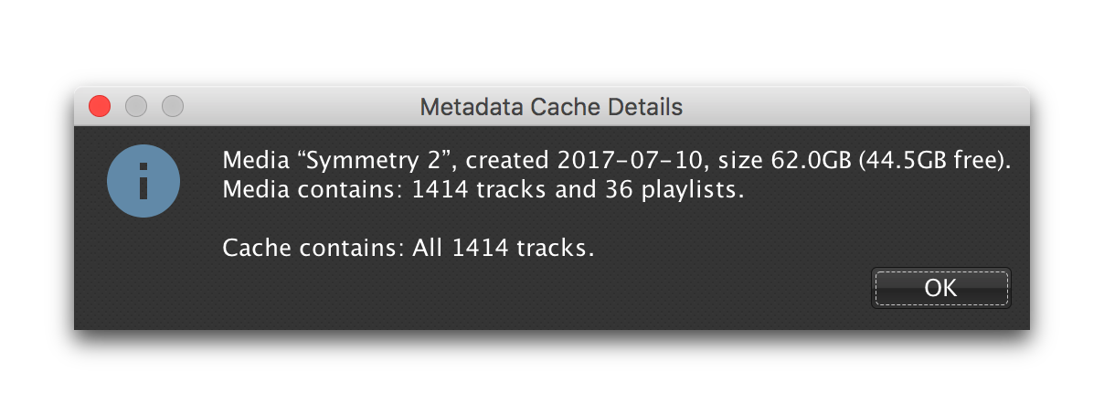 Metadata Cache Details