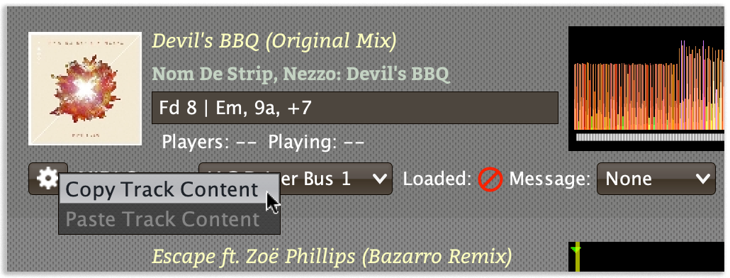 Copy Track Content