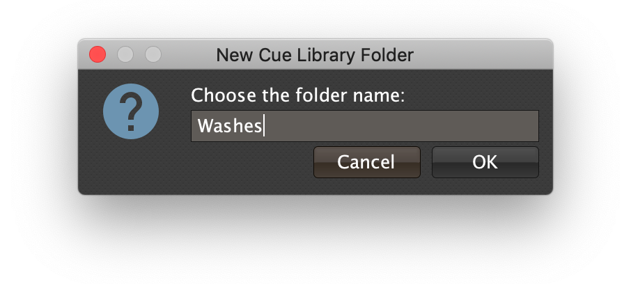 New Cue Folder