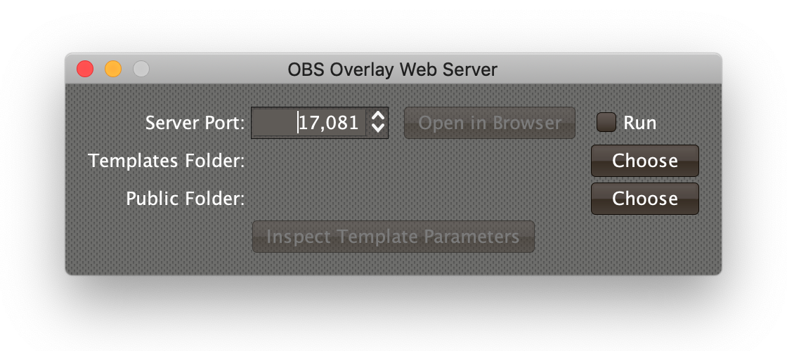 OBS Overlay Server Window