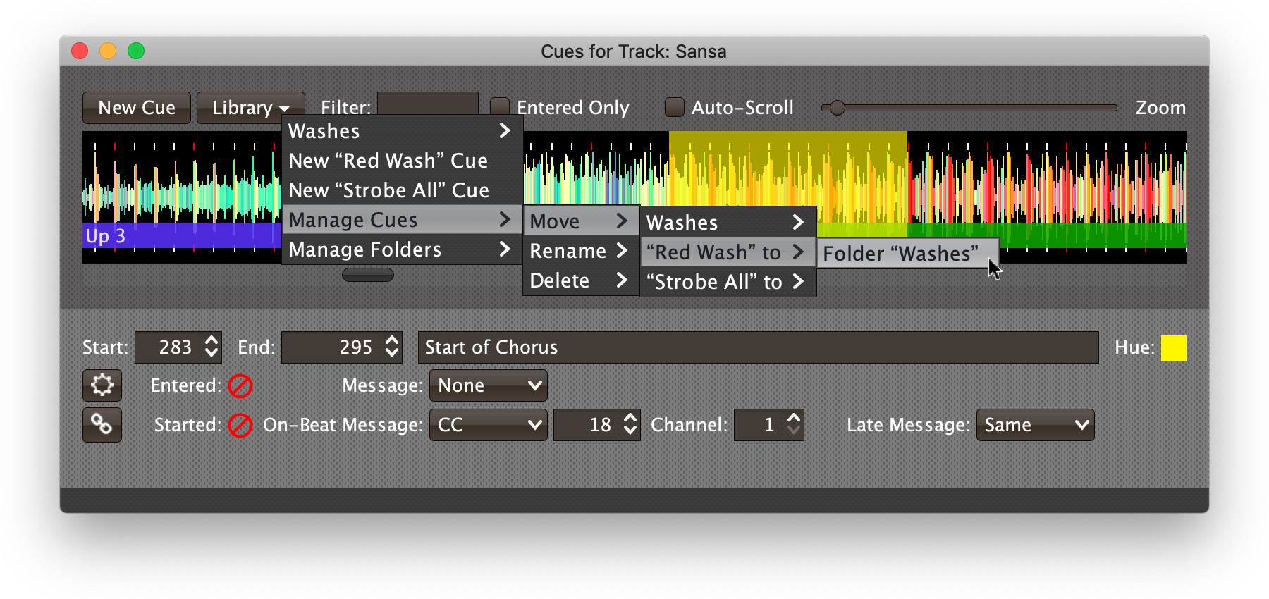 Moving a Library Cue