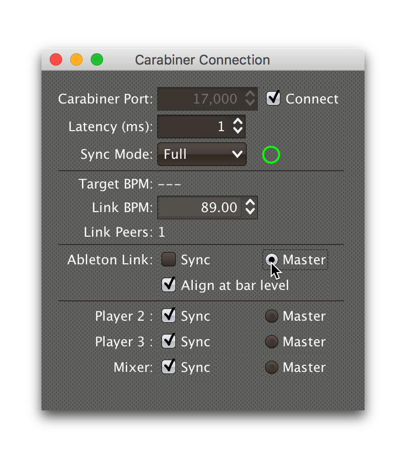 Carabiner Full Sync Master