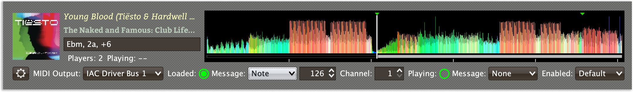 Loaded Note parameters