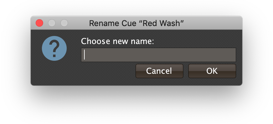 Renaming a Library Cue