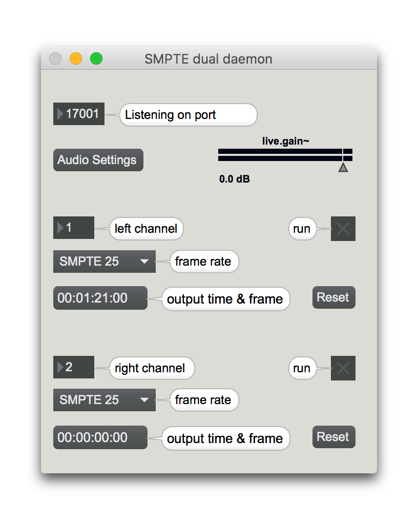 SMPTE Linear Timecode :: Beat Link Trigger User Guide