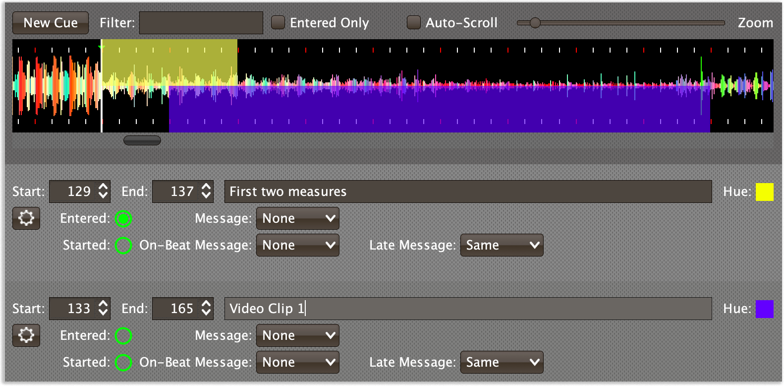 Overlapping cues