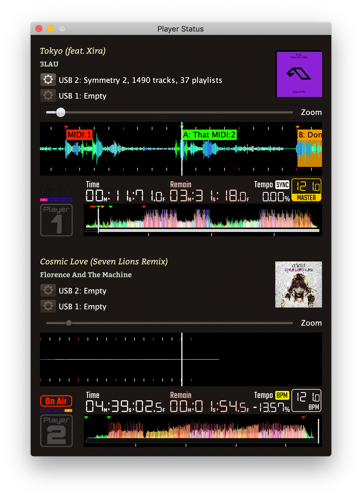 Tracks with MIDI cues