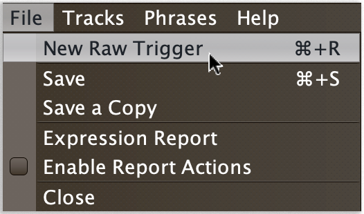New Raw Trigger
