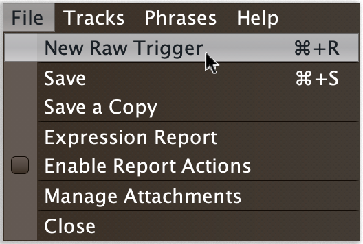 New Raw Trigger