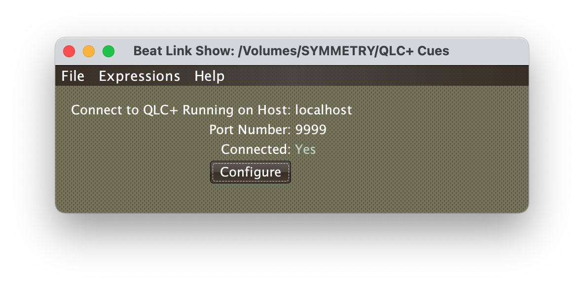 QLC+ Integration show connected